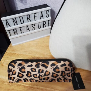 Kendall + Kylie Cheetah Animal Makeup Accessory Cosmetic Bag Pouch with Zipper